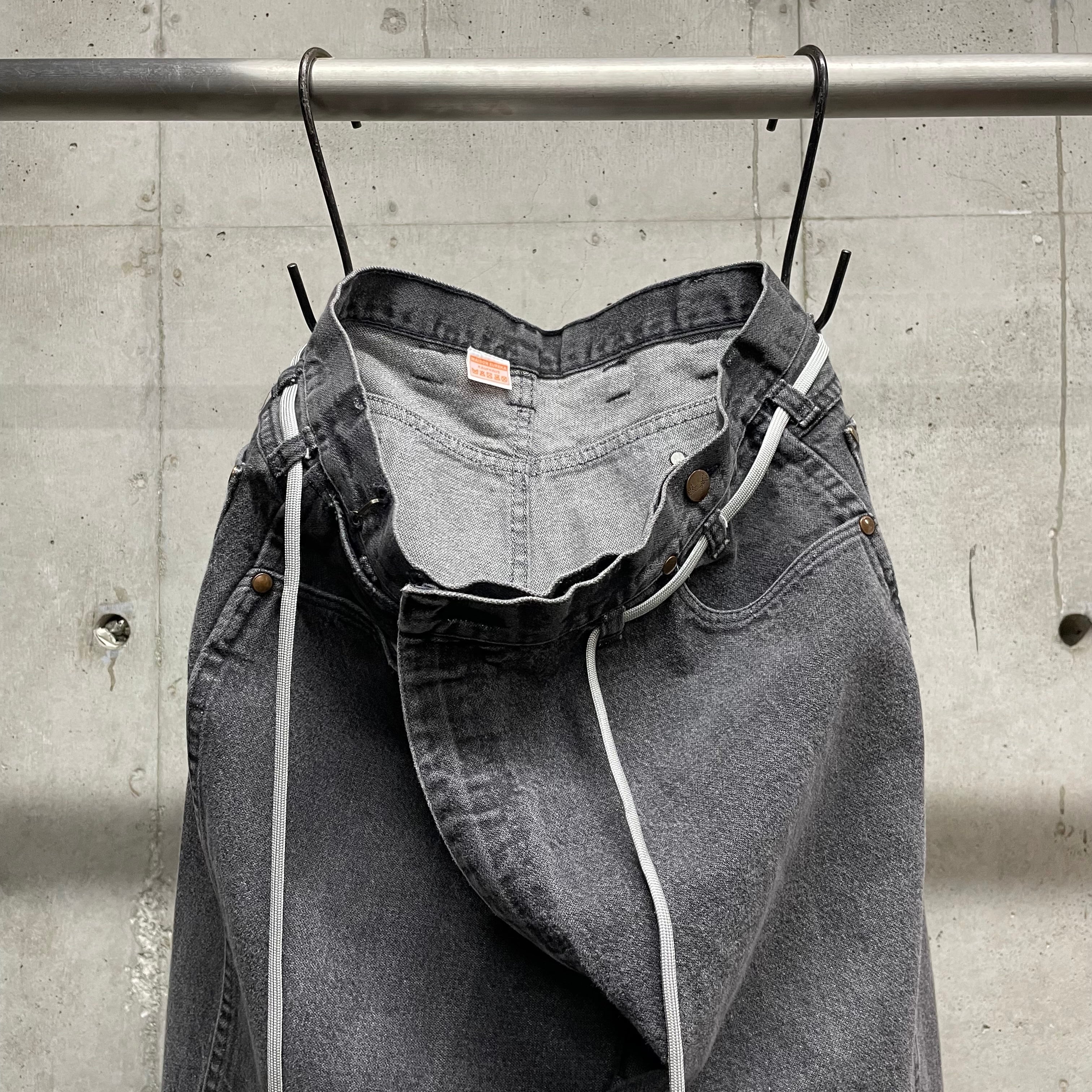 MAISON EUREKA】Ex.VINTAGE REWORK BIGGY PANTS_BLACK① | marfa store