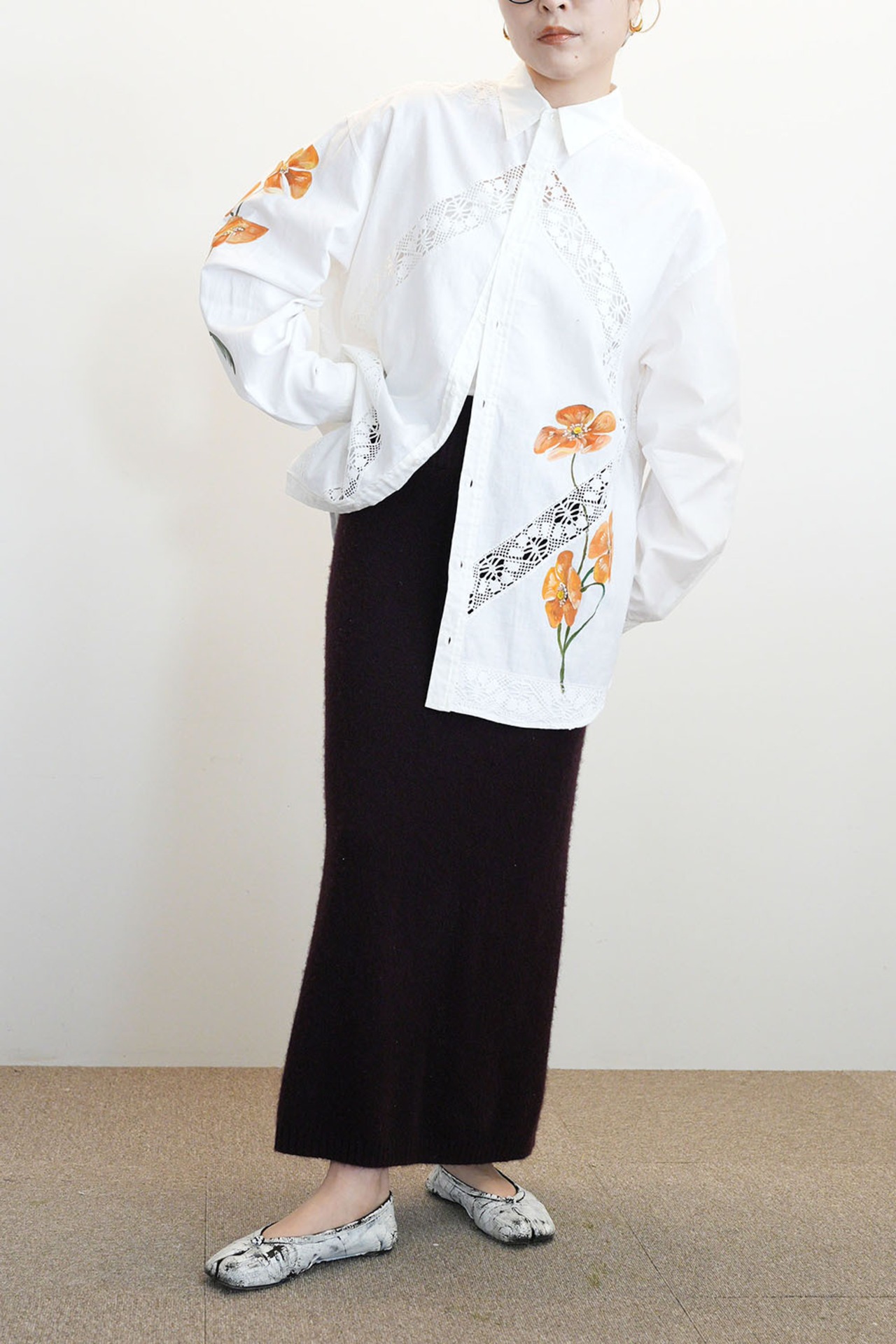vintage lace big shirts-poppy