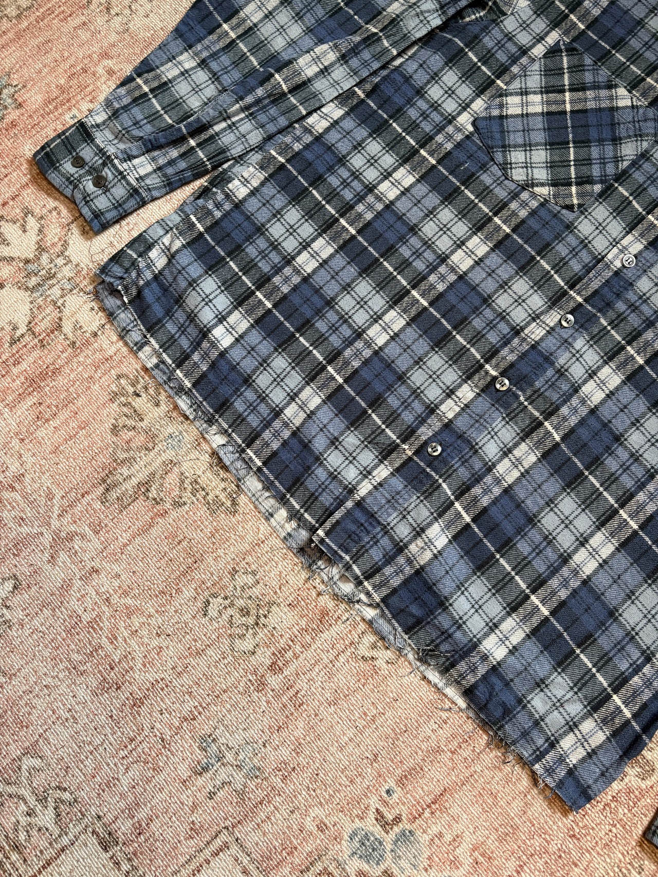 80〜90s / HABAND / print flannel check shirts