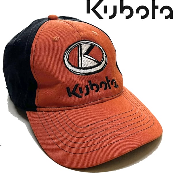 1点物◇クボタKUBOTAオレンジ黒ツートン帽子キャップ古着メンズ