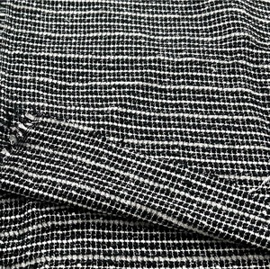 ★NY635◆2m◆1点限定◆インポート◆綿ポリエステル混ラメ入りファンシーツイード生地◆ホワイト×ブラック