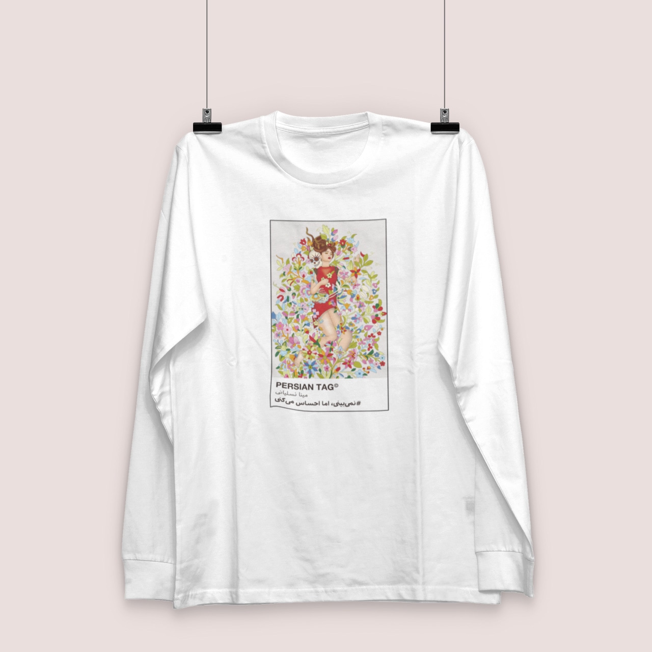 You can't see, but you can feel by Mina / ロングスリーブTシャツ