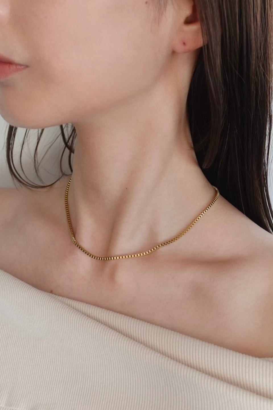 venetian chain necklace | 金属アレルギー対応のアクセサリー crea