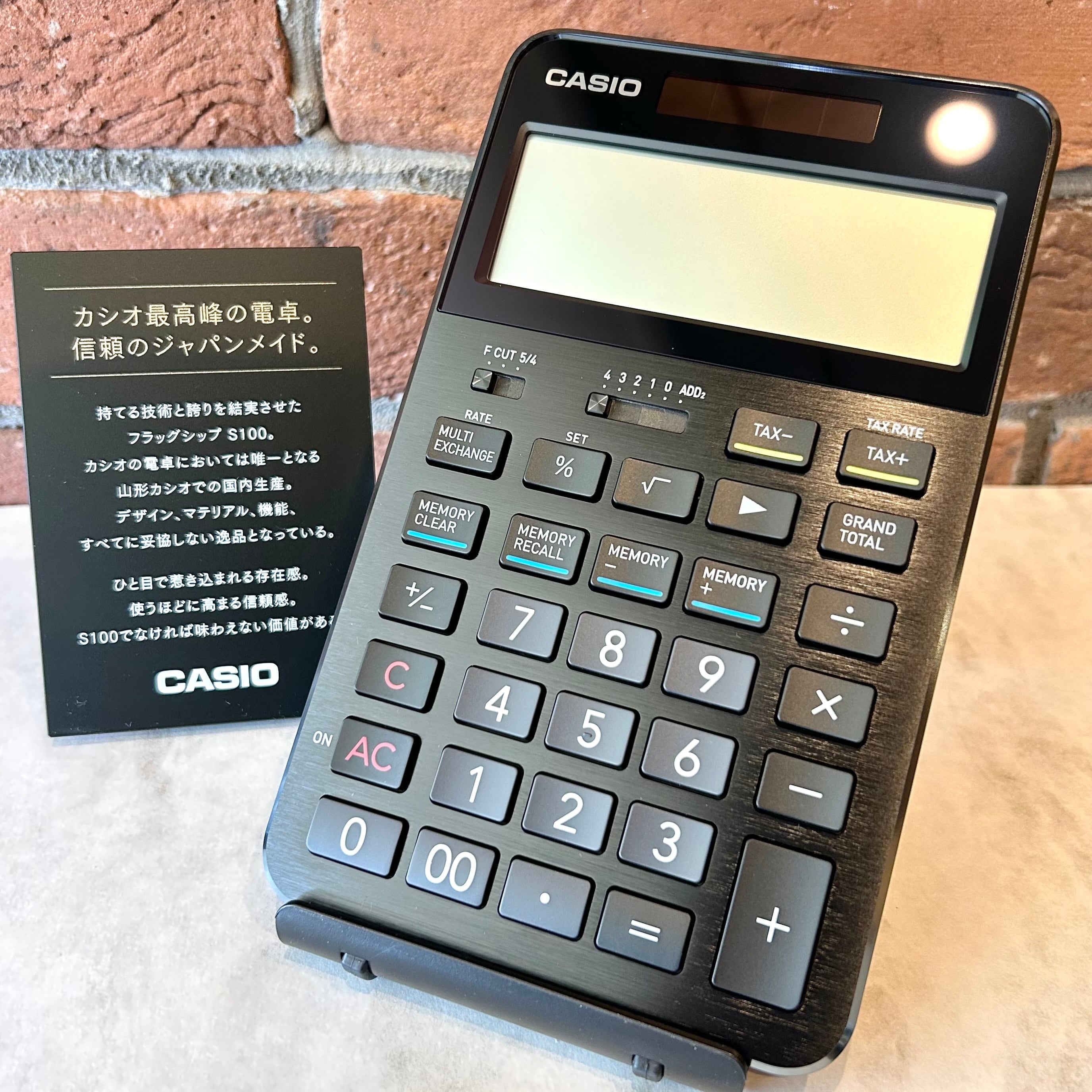 カシオ 「 THE SPECIAL ONE S100X 電卓 スタンダードサイズ（ブルー