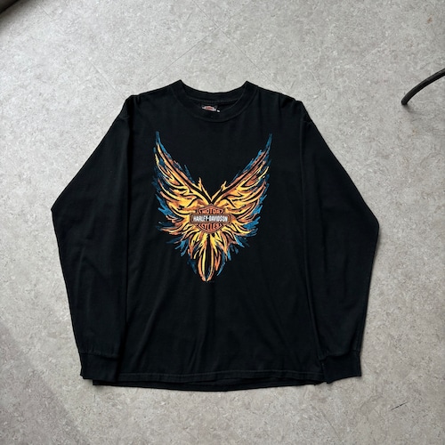 00s Harley-Davidson "Flame Wings" L/S T-shirt【仙台店】