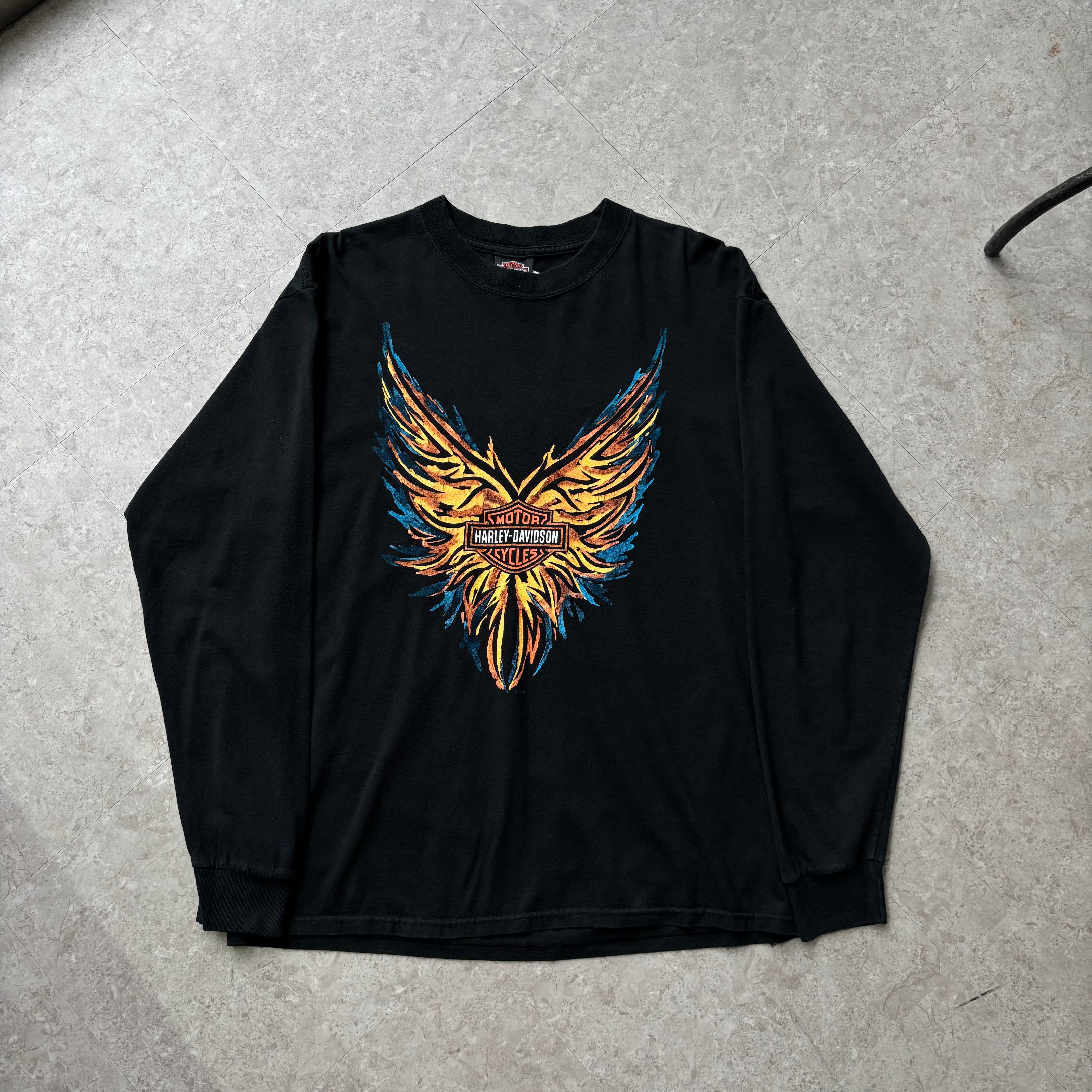 00s Harley-Davidson "Flame Wings" L/S T-shirt【仙台店】