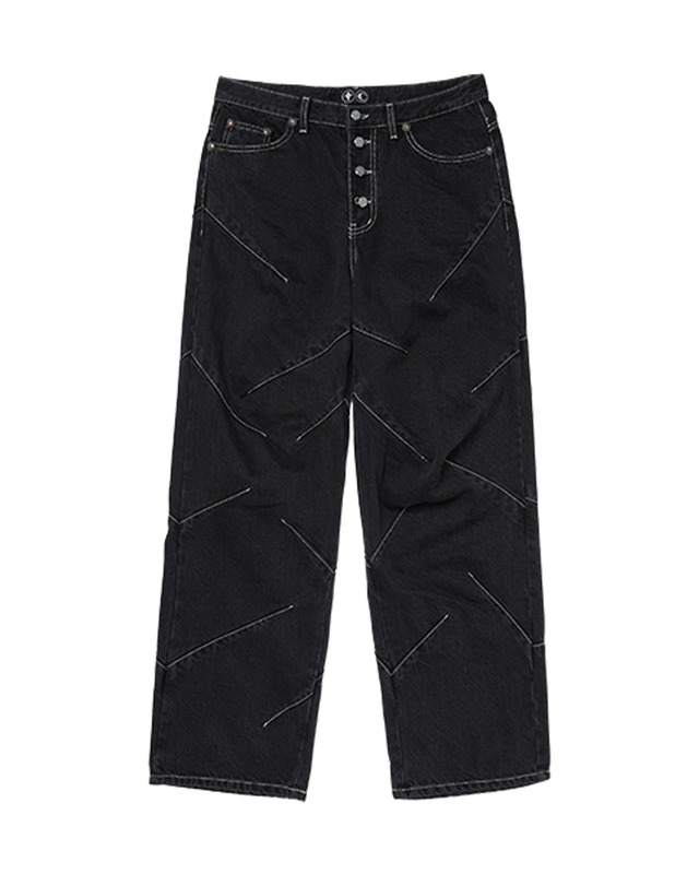 [THUG CLUB] TC Pin Denim Pants Black 正規品 韓国ブランド 韓国通販 韓国代行 韓国ファッション サグクラブ 日本 店舗