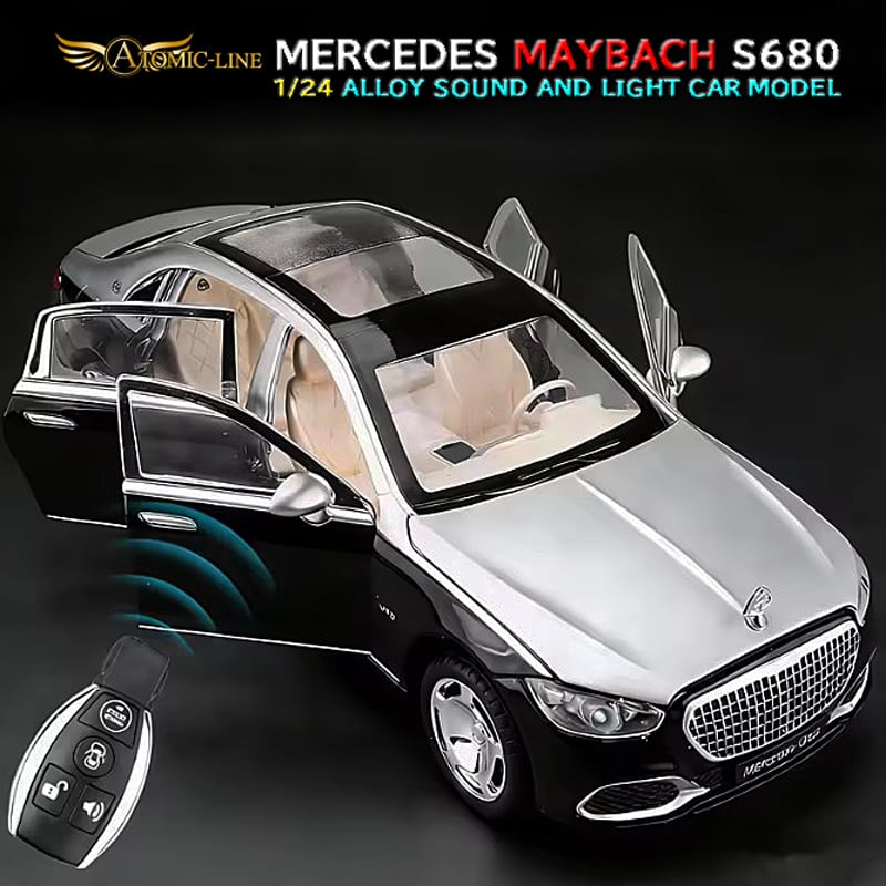 Mercedes マイバッハ S680 キーレスリモコン USB充電 1/24 ミニカー 全
