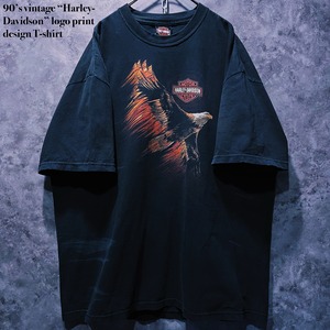 【doppio】90’s vintage “Harley-Davidson” logo print design T-shirt
