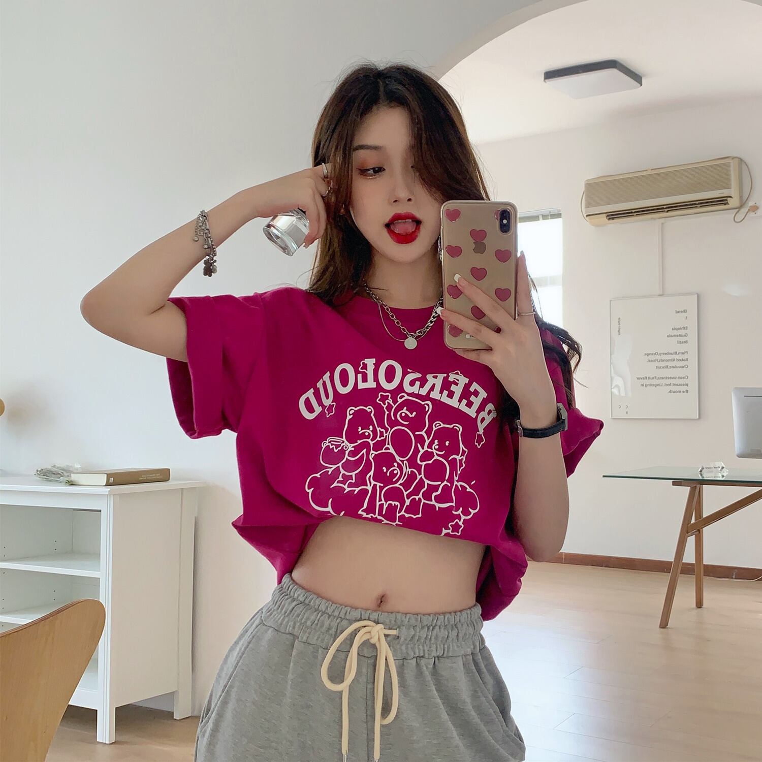 ルーズプリント柄Tシャツ トップス サマー 夏物 ドラファッションホール52246021588