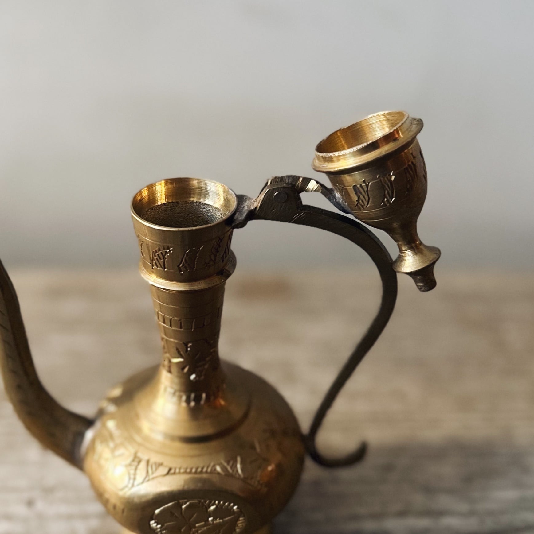 真鍮のティーセット／パキスタン／アラベスク | 白鳥座雑貨店