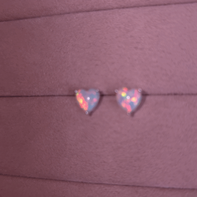 Opal heart pierce (SV925)