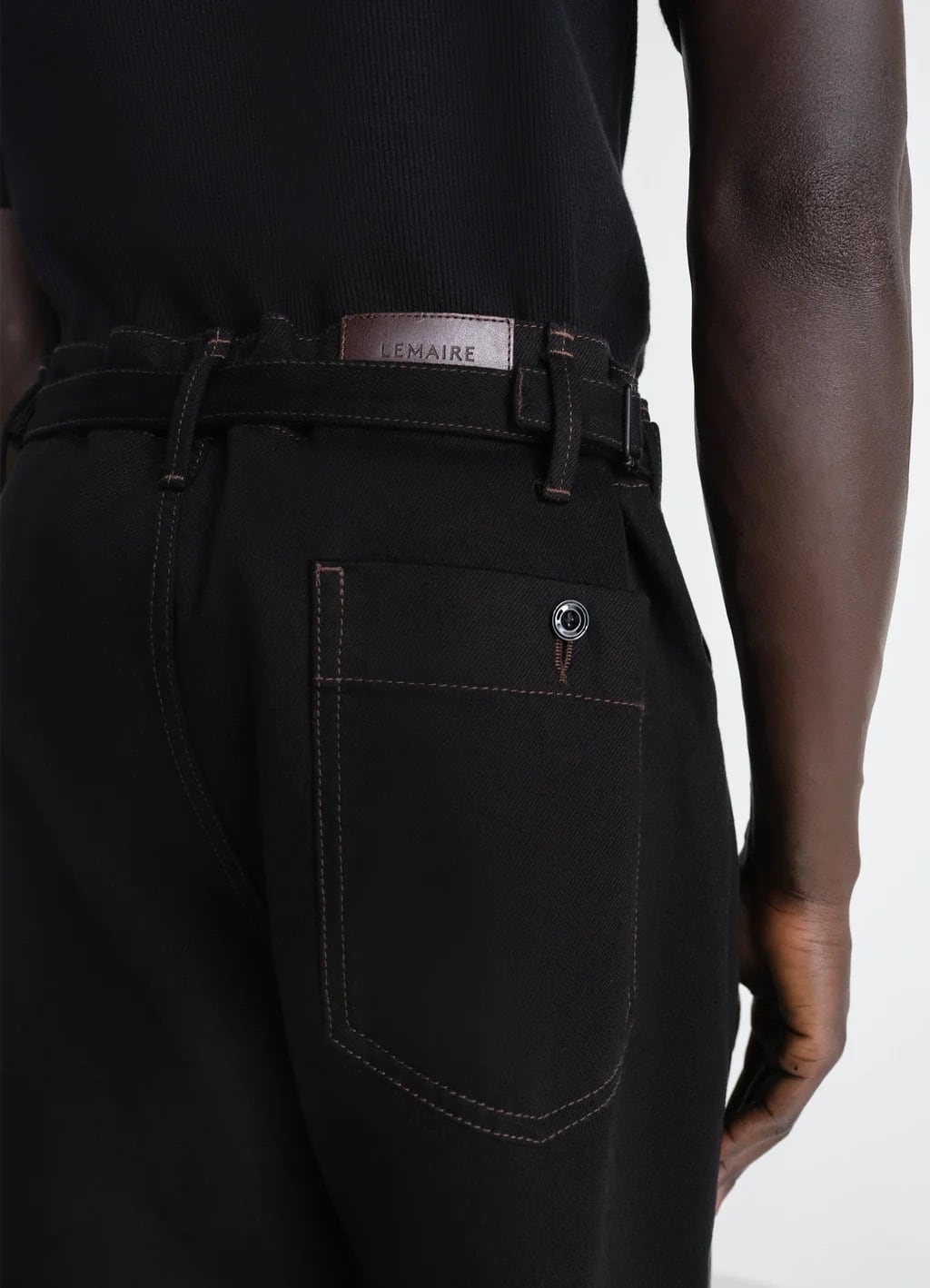 LEMAIRE MAXI WORKWEAR PANTS BLACK PA1244 LD1055 | BEST PACKING STORE
