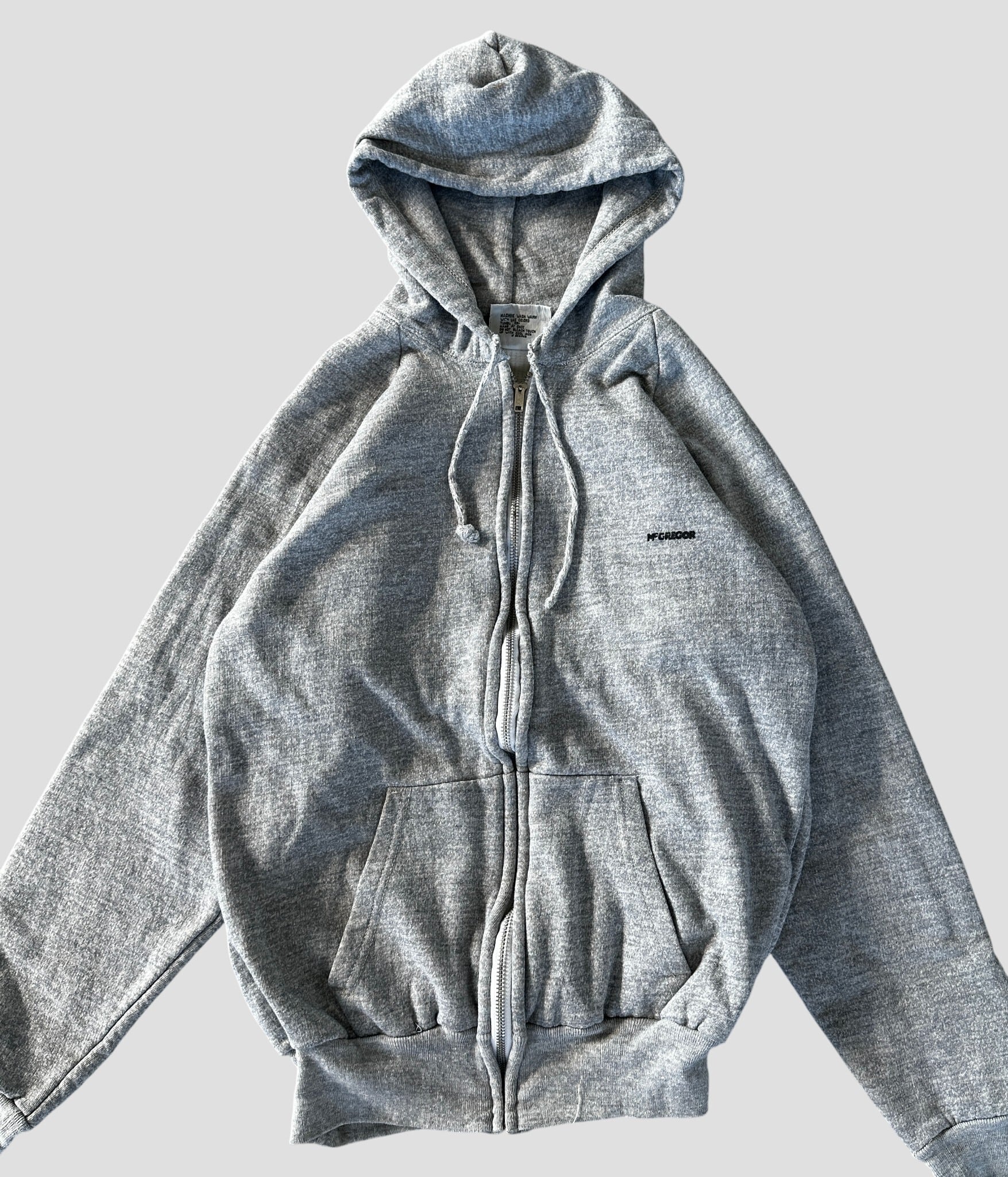 McGREGOR COMPETITORS- Vintage 80s M Lining Thermal Zip Hoodie