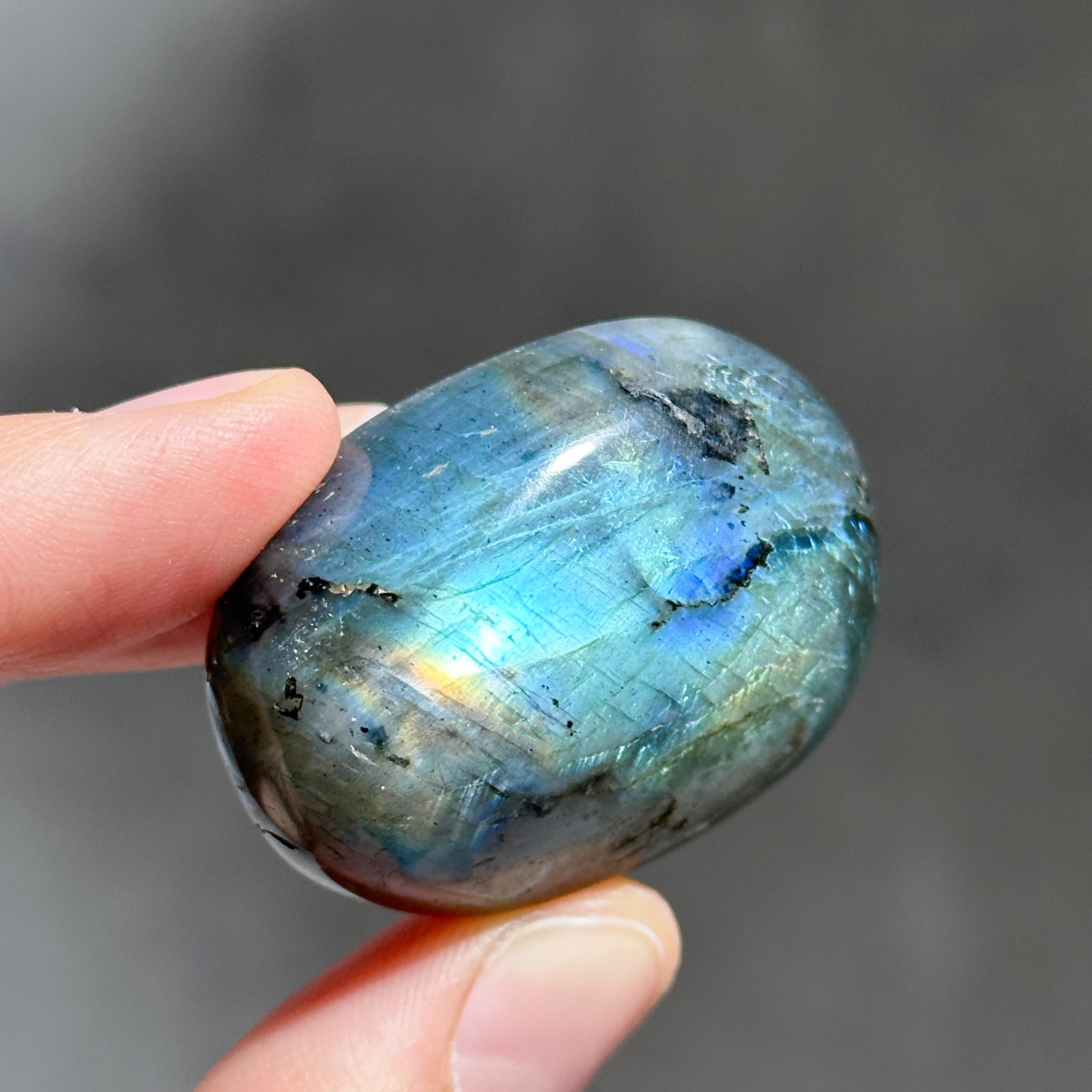 ラブラドライト パームストーン 02◇ Labradorite ◇天然石・鉱物
