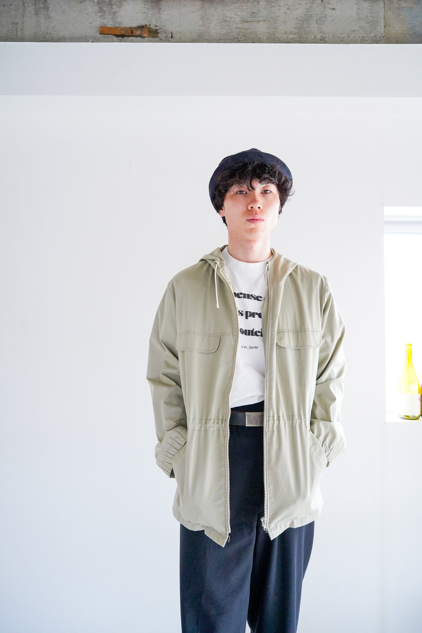 【1970s 】"Made in Finland"Cotton & Polyester Zip-up Alpine Smock / 6-56