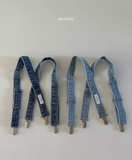 【即納】 bonito denim suspendar