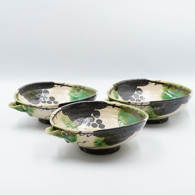 企画展】弥七田織部葡萄絵片口鉢【佐々木 好正】 | 器 ギャラリー 香綵