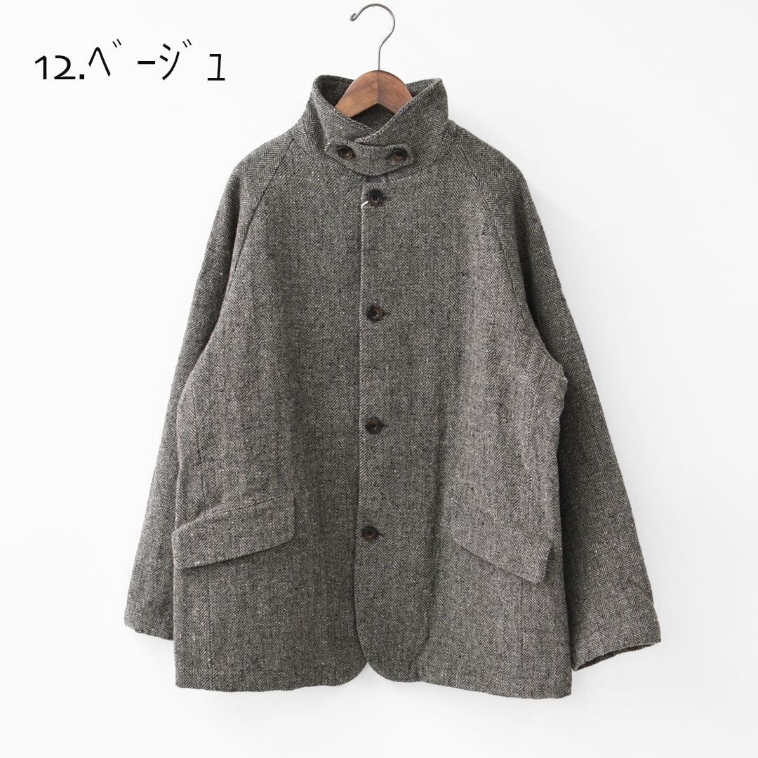 RINEN [リネン] 1/6ツィードヘリンボーン ラグランカバーオール
