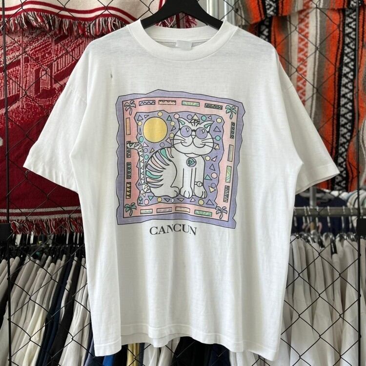 90s ビンテージ 猫 アニマル Tシャツ アート 動物 Tシャツ
