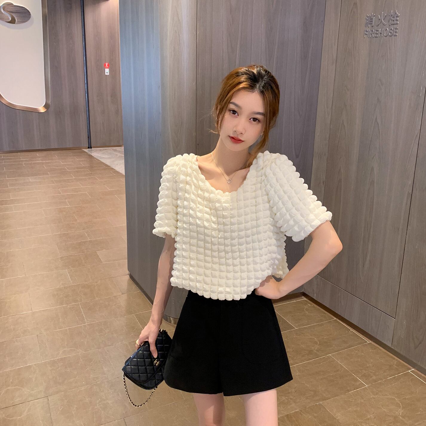 スタンダードトップス レディースサマールーズベージュ レトロ 夏物 6Du_Shop_Women50609988766