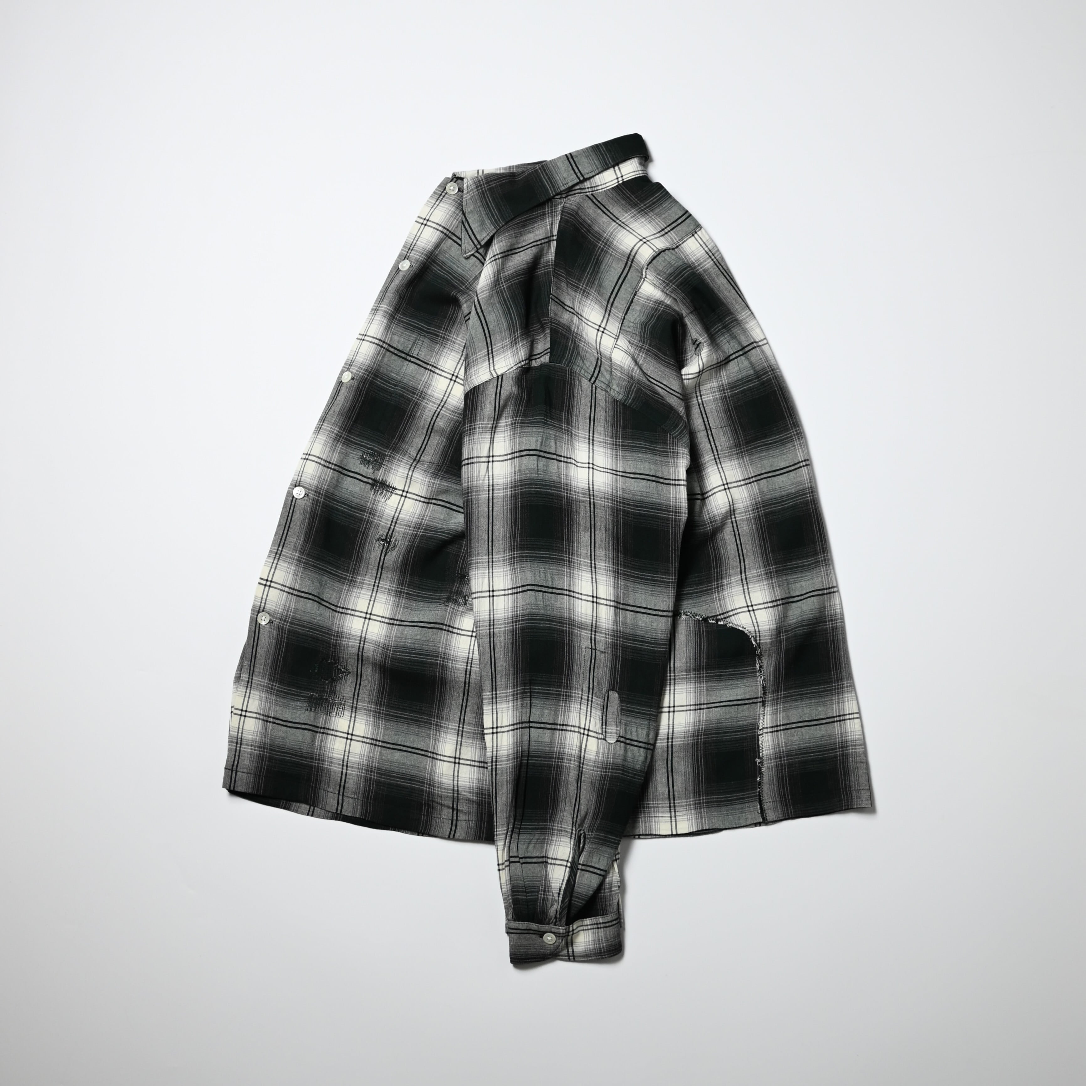 BOWWOW / REMADE RAYON PLAID SHIRT AGED | GANKO