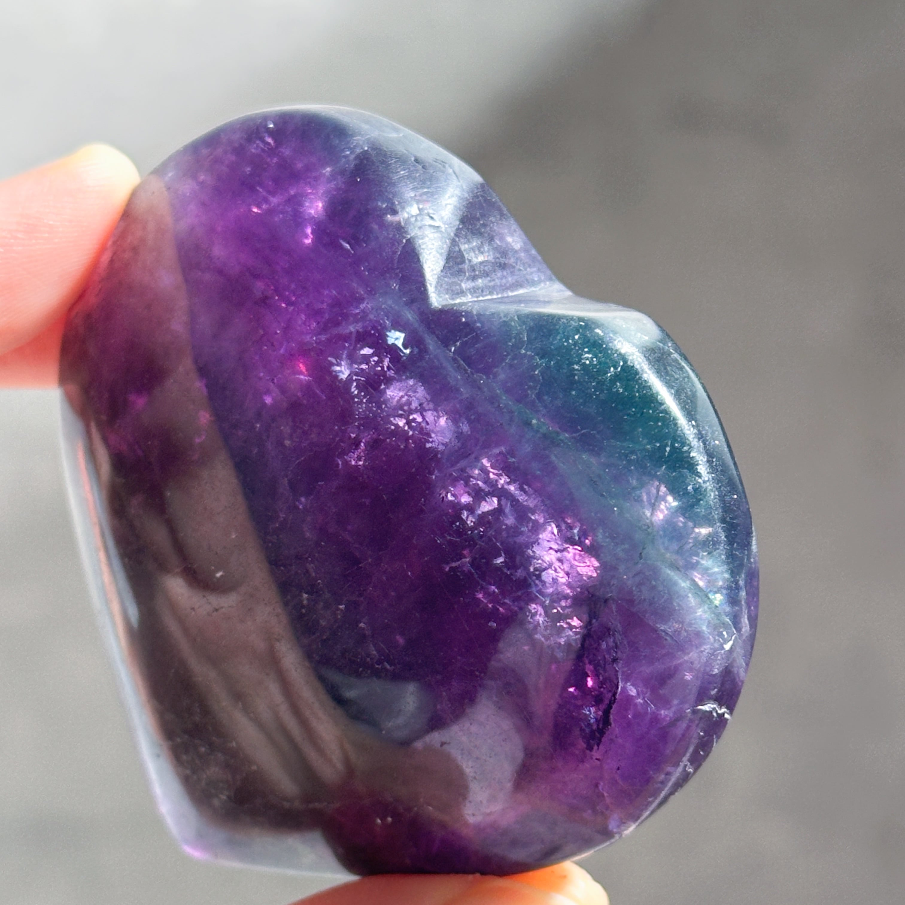 レインボーフローライト ハート34◇ Rainbow Fluorite ◇天然石・鉱物