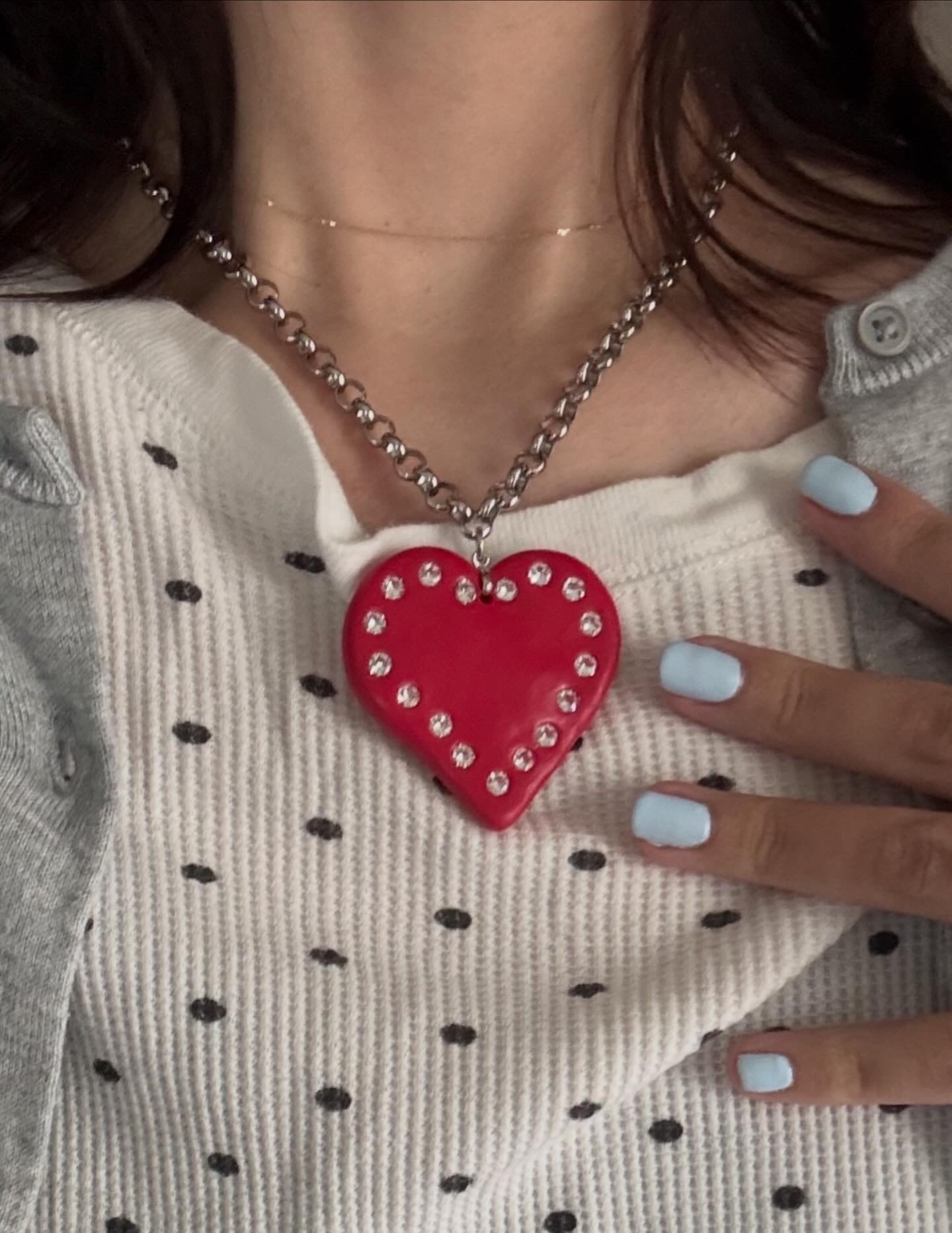 Crystal Heart Necklace – RED | KIKI