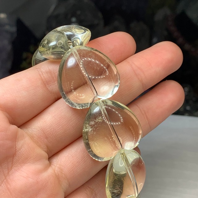 お客様専用・透明度高☆ほんのりイエロー☆ハートシトリンブレスレット