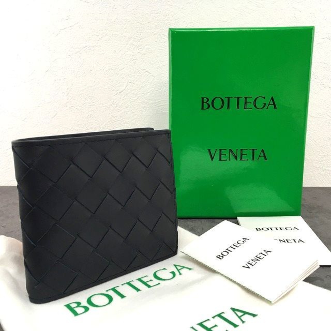 未使用品 BOTTEGAVENETA 二つ折り財布 ネイビー 405 | s2company 
