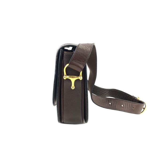CELINE　セリーヌ　ホースビット　キャンバス×レザー　ショルダーバッグ　ベージュ×ブラウン　vintage　ヴィンテージ　オールドセリーヌ　dv4pv7