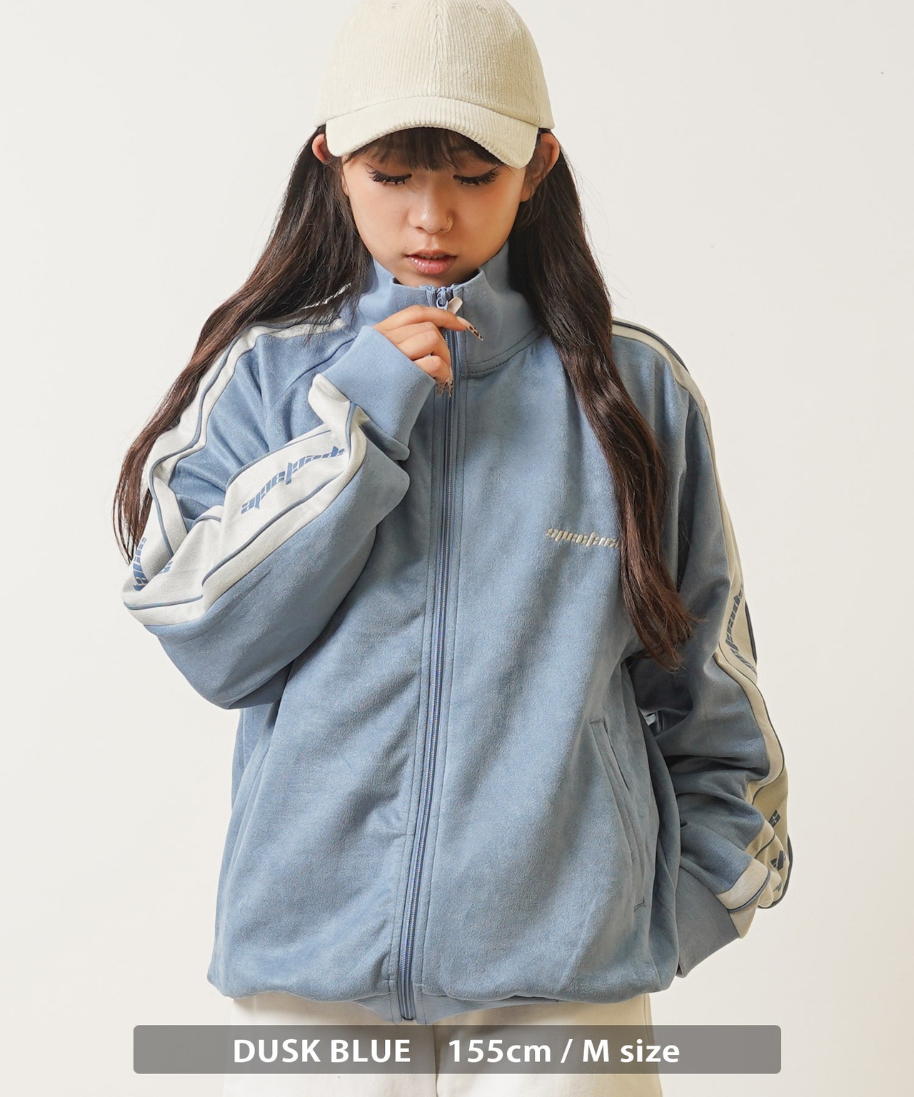 ◆カットスウェード 袖ライン トラックJKT◆wi-311002