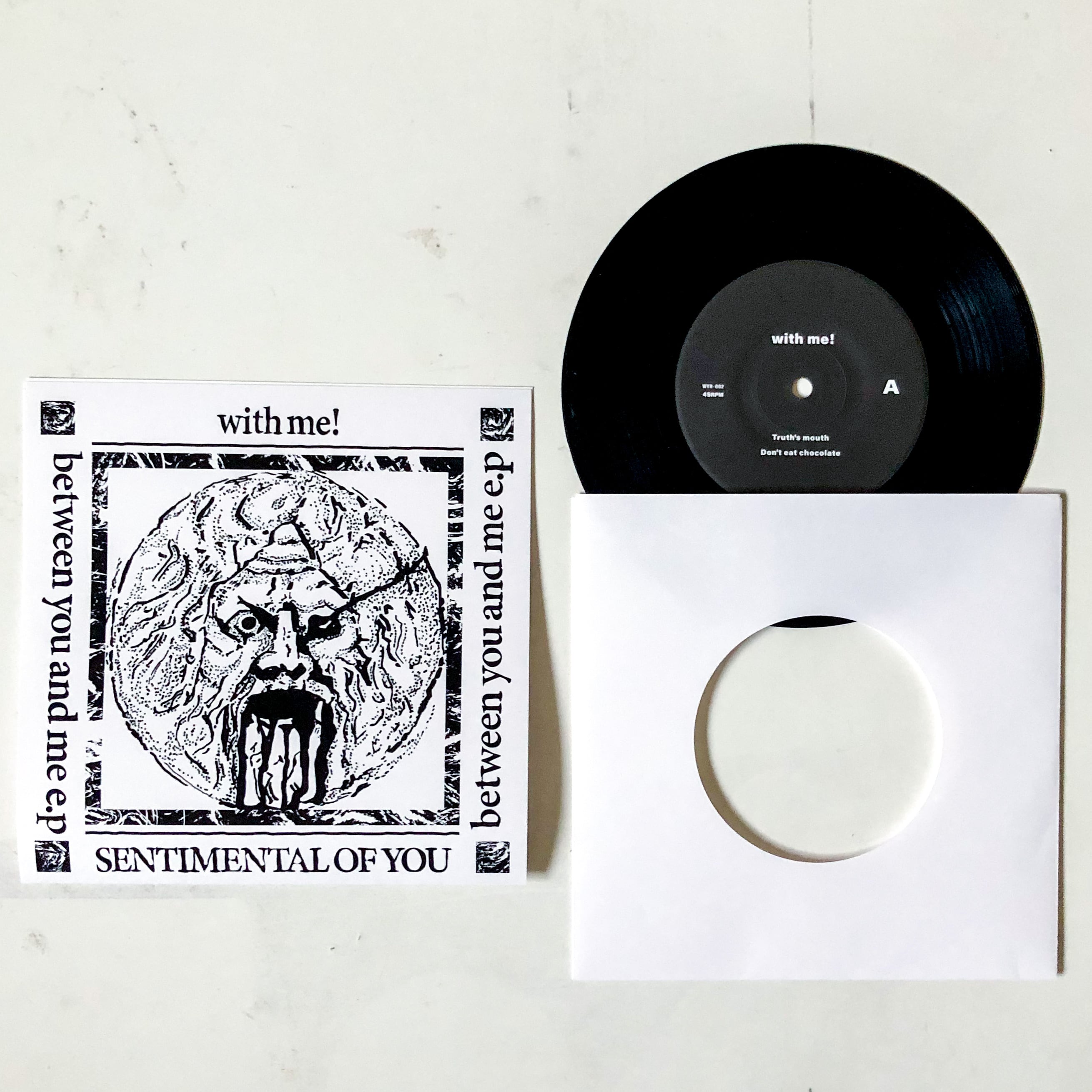 between you and me e.p - with me! / SENTIMENTAL OF YOU split 7