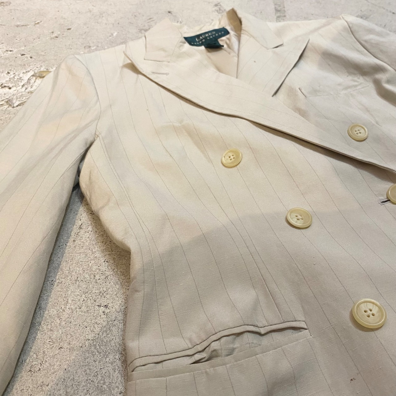 Ralph Lauren / ラルフローレン ストライプ柄 テーラードジャケット 