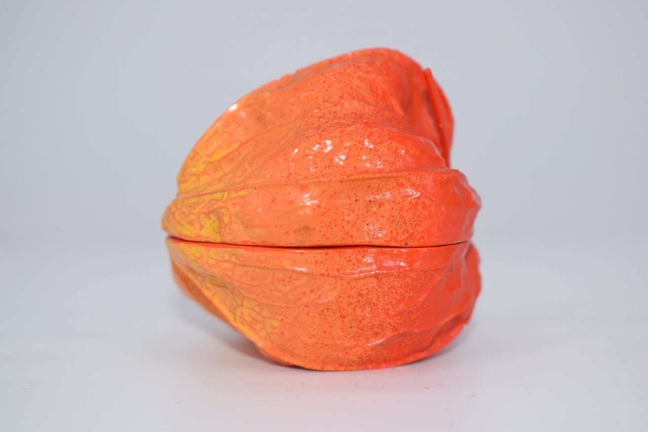 雉坂☆茶道具 乾漆 鬼灯香合 畦地粒俵 共箱 ☆ほおずき・酸漿・炭