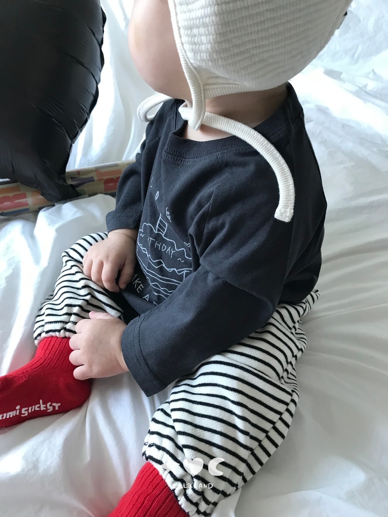 韓国子供服 / LALALAND / 26Autumn / ベベ ハッピー ラグランTシャツ / 秋服 / ベビー *6M~18M*