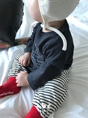 韓国子供服 / LALALAND / 26Autumn / ベベ ハッピー ラグランTシャツ / 秋服 / ベビー *6M~18M*