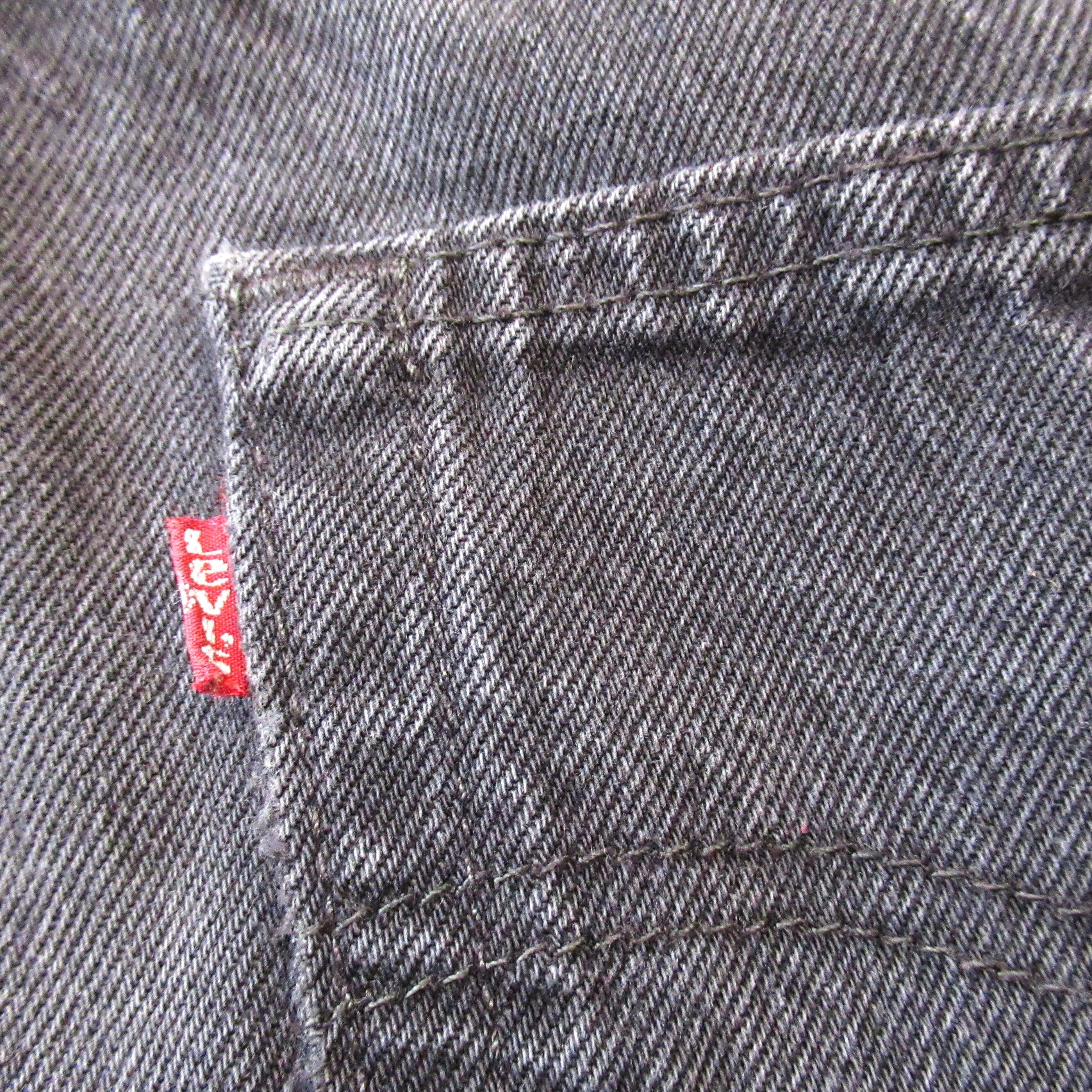 96S Levis 501 OD Black Denim Pants【W34 L30（実寸W34 L29）】 | drop by