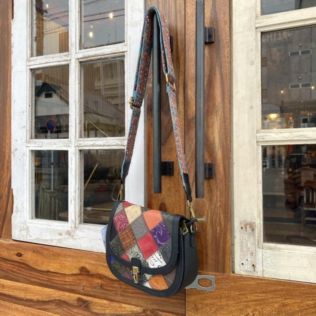 Topanga Bag　パッチワークレザーメッセンジャーバッグ