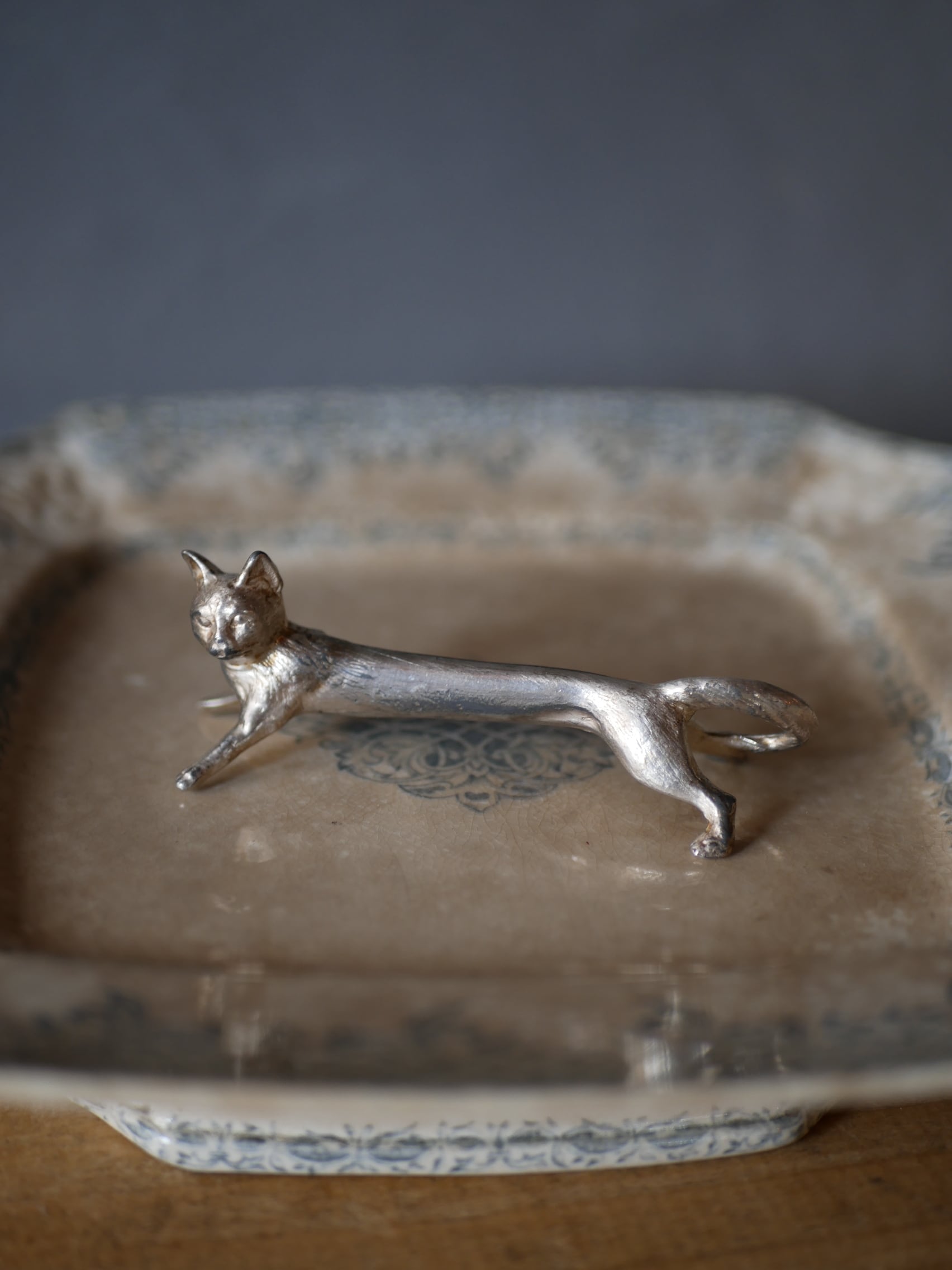 ねこ ネコ カトラリーレスト フランスアンティーク ブロカントのある暮らし