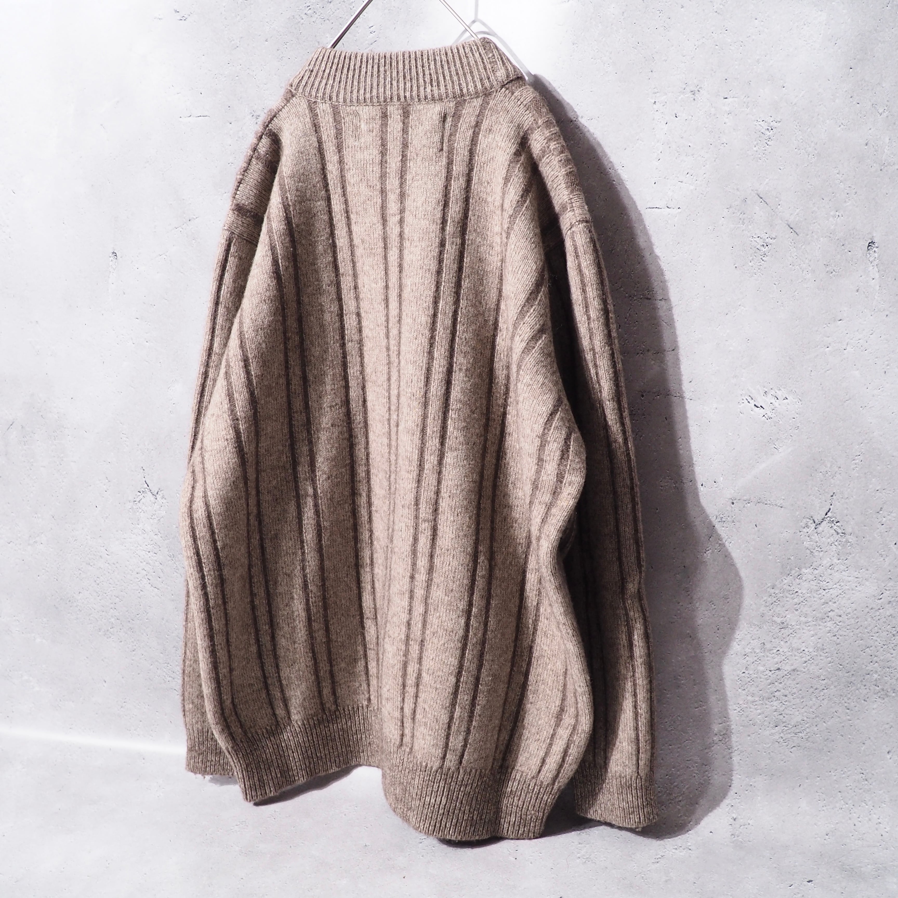 1990s " Cashmere mix " Twist Rope pattern vintage knit