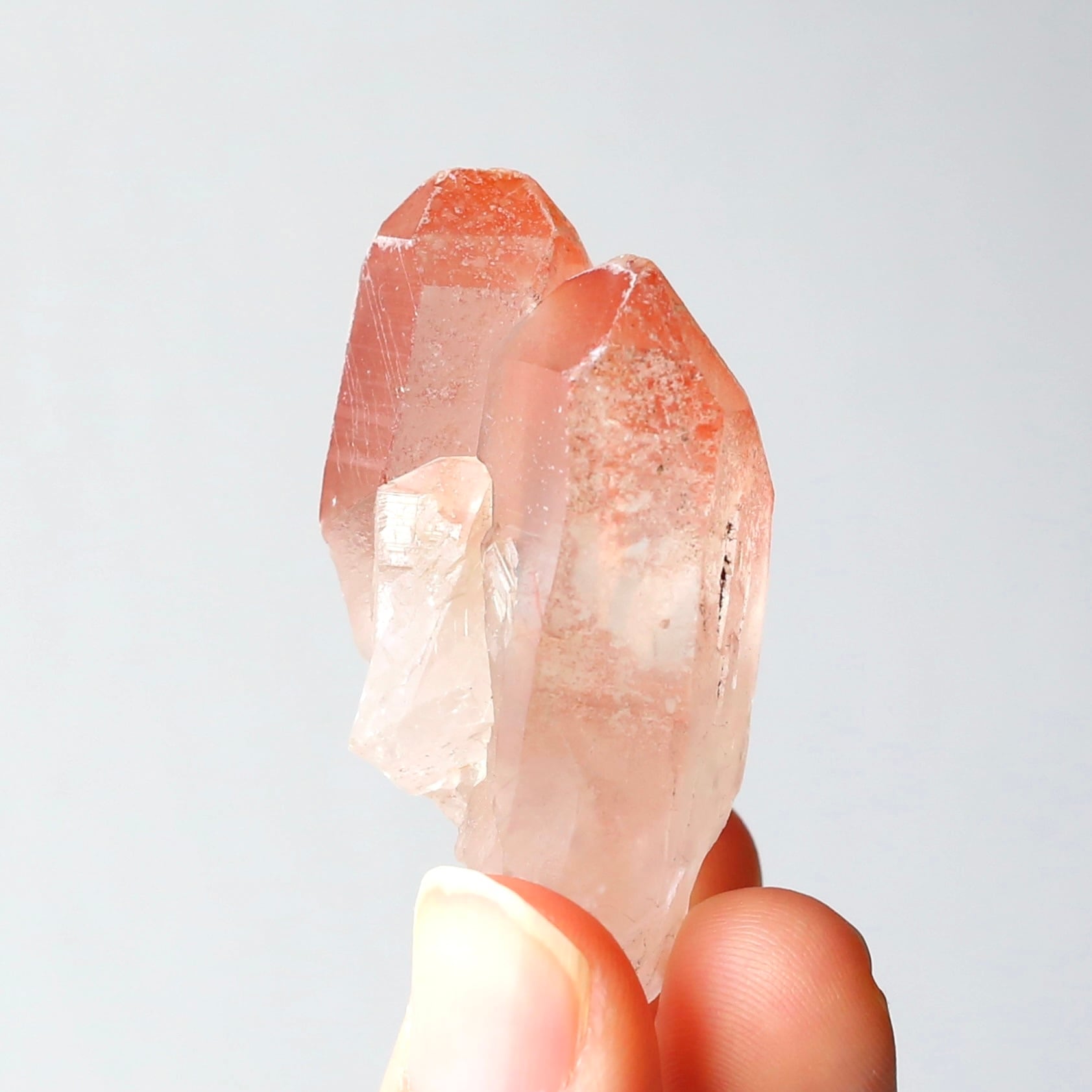 ツイン ディープピンクレムリアンシード 天然石 水晶 鉱物 一点物 クォーツ ツイン ディープピンクレムリアンシード 天然石 水晶 鉱物 一点物