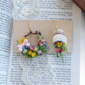 ドライフラワーリースピアス/イヤリングSpring❀