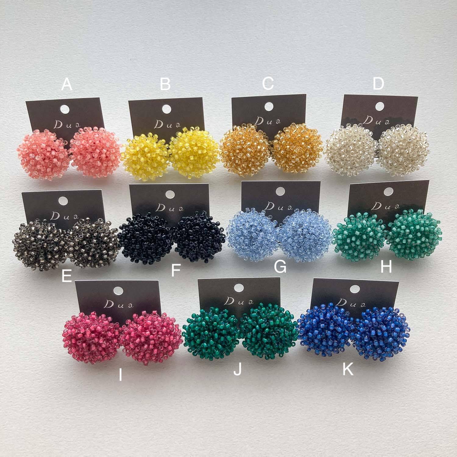 再入荷〉Duaオリジナル ビーズカボションの〈ピアス/イヤリング〉M