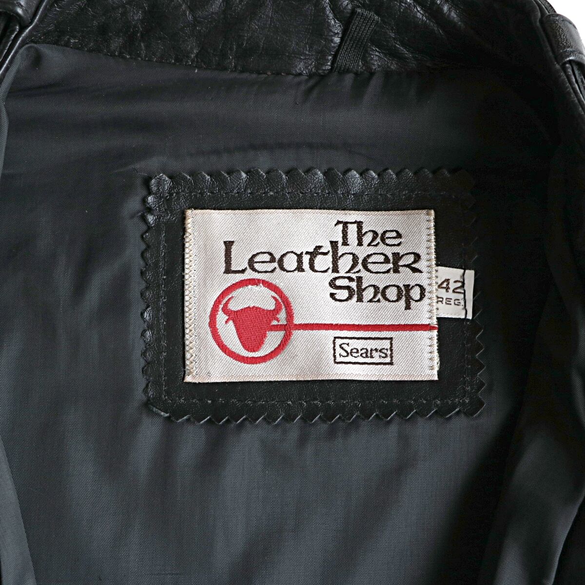 70s vintage sears ”the leather shop” シングル レザー ライダース