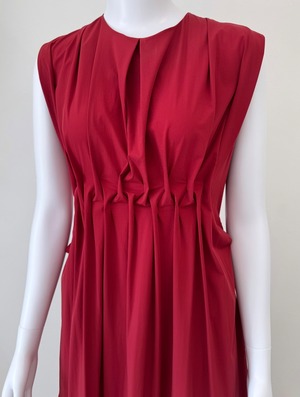 タックスリーブギャザードレス