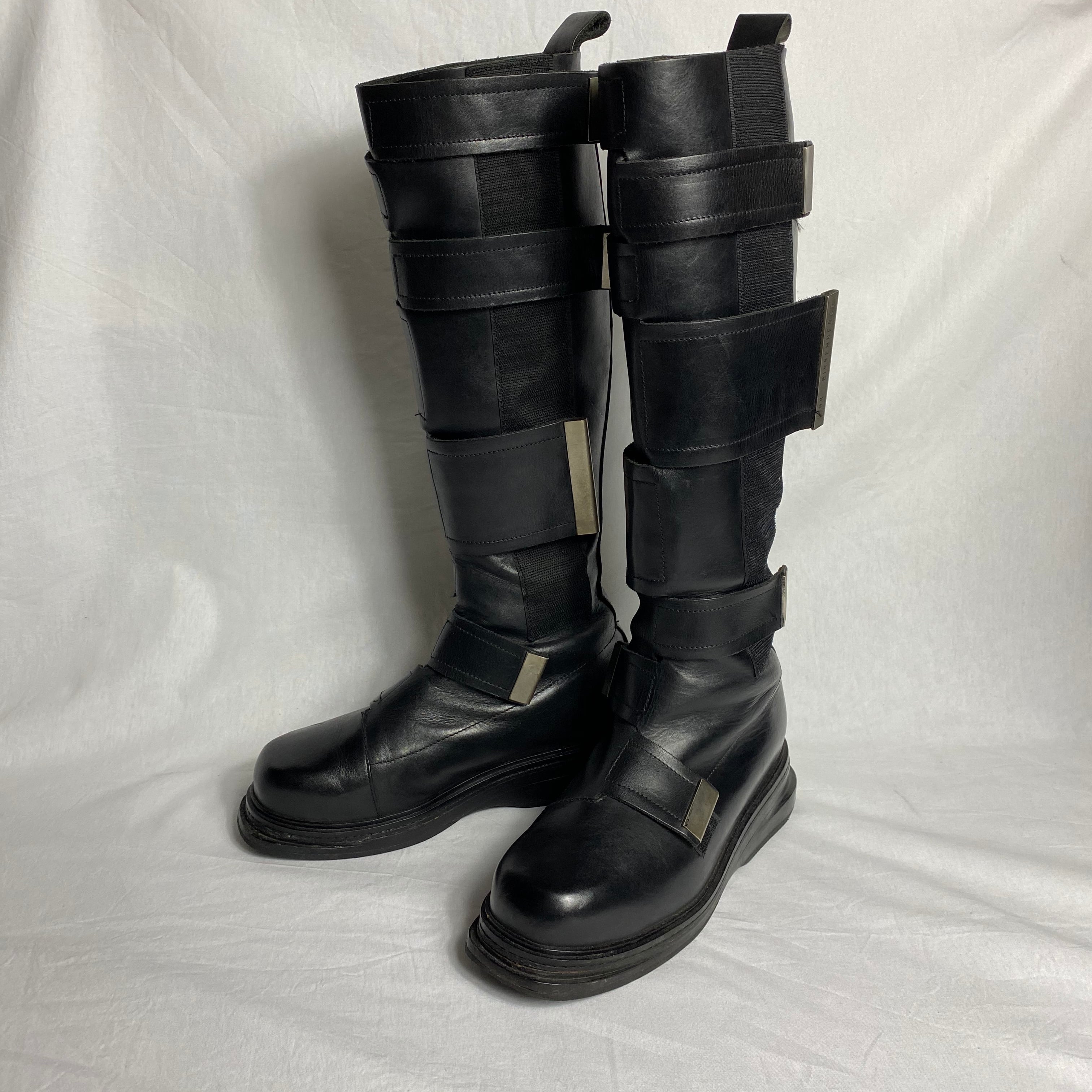 DIRK BIKKEMBERGS Leather long boots ダークビッケンバーグ レザーロングブーツ