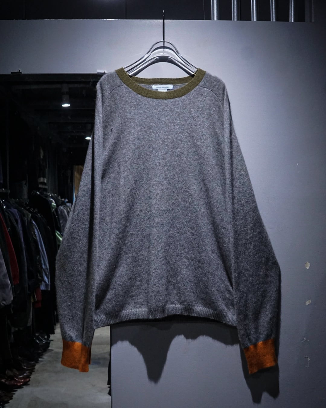 add (C) vintage】100% Cashmere Color-Switch Knit Pullover | Caka