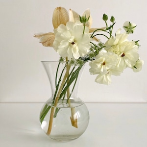 simple object glass vase / シンプル オブジェ ガラス ベース 花瓶 壺型 韓国 北欧 インテリア 雑貨