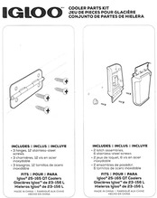 Igloo Cooler 高耐久ステンレススチールパーツキット - ラッチ2個、ヒンジ3個、ラッチポスト&ネジ - マリングレード、耐腐食性パーツ